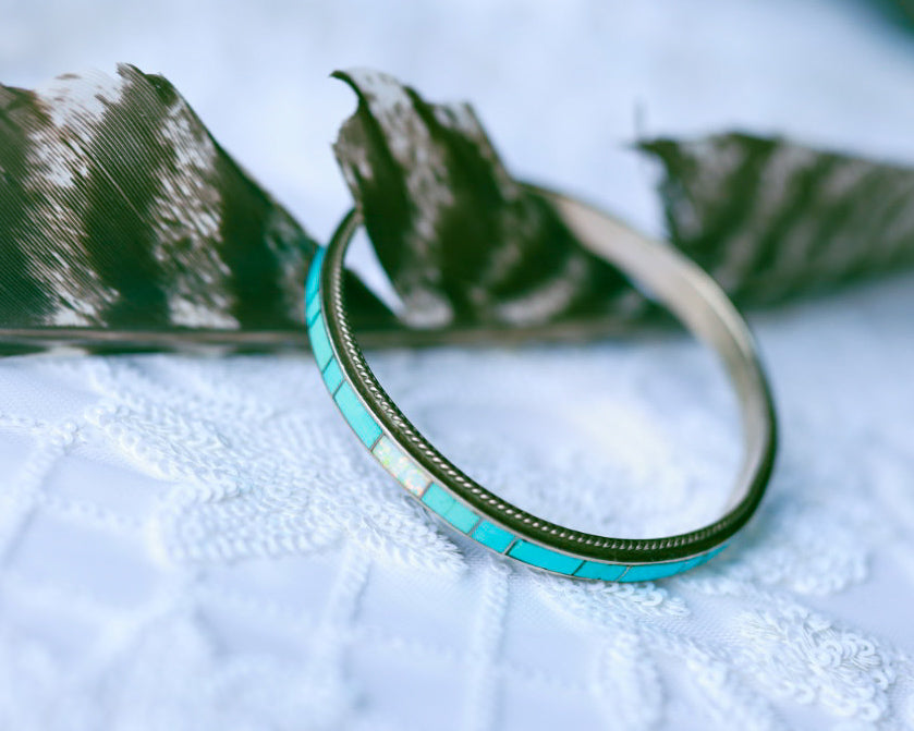 Turquoise Bangle - Smokin' Blues Turquoise