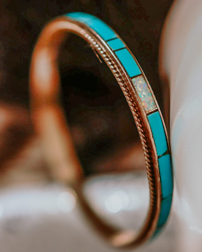 Turquoise Bangle - Smokin' Blues Turquoise
