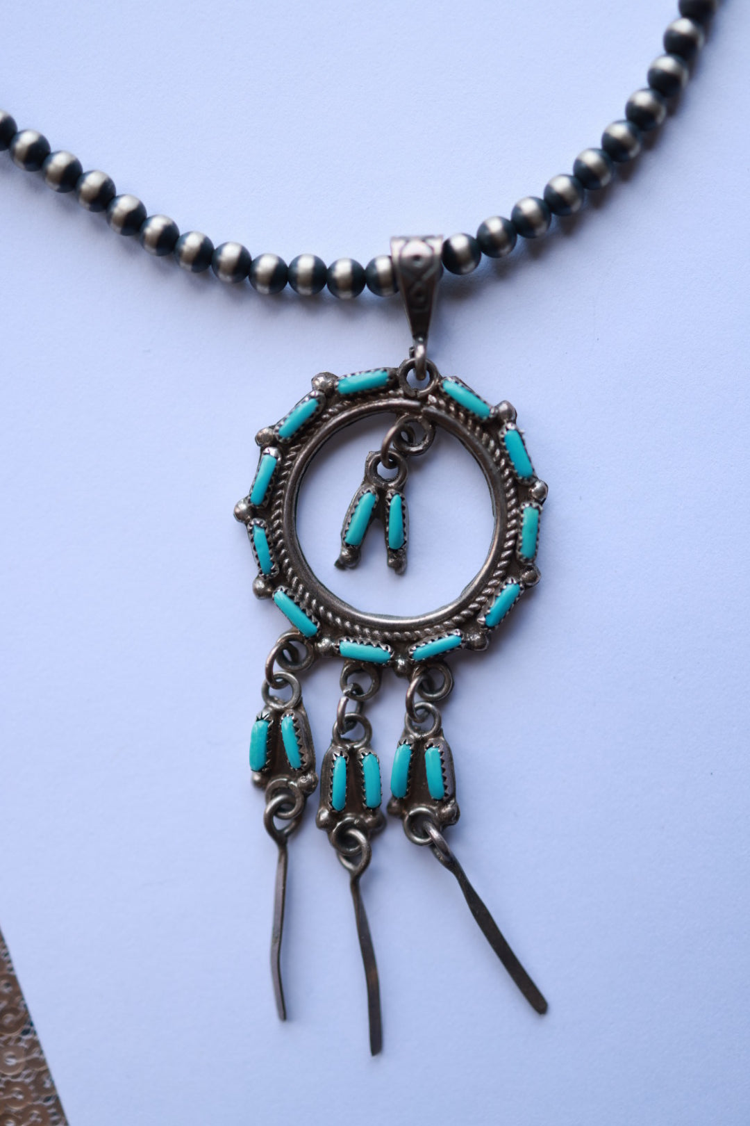 Dreamcatcher Necklace - Smokin' Blues Turquoise