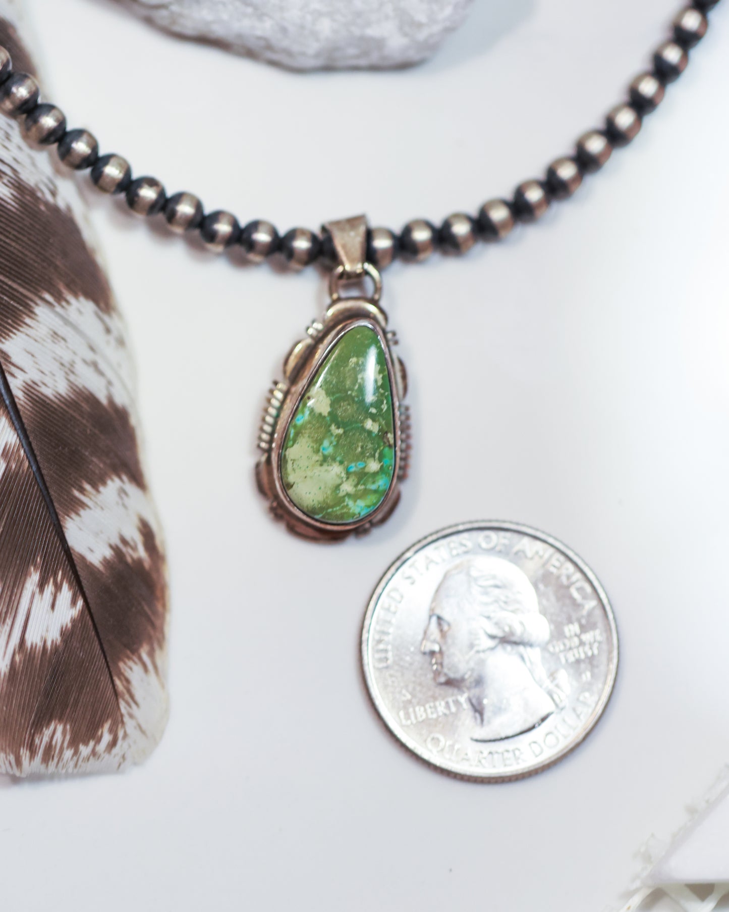 Turquoise pendant - Smokin' Blues Turquoise