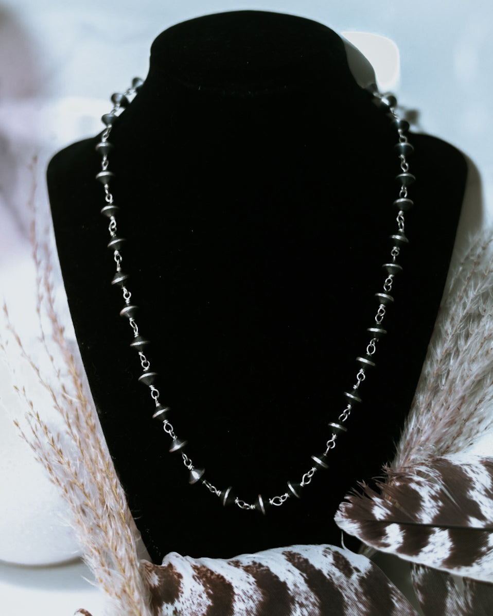 Navajo Pearl Rosary Beads - 18”