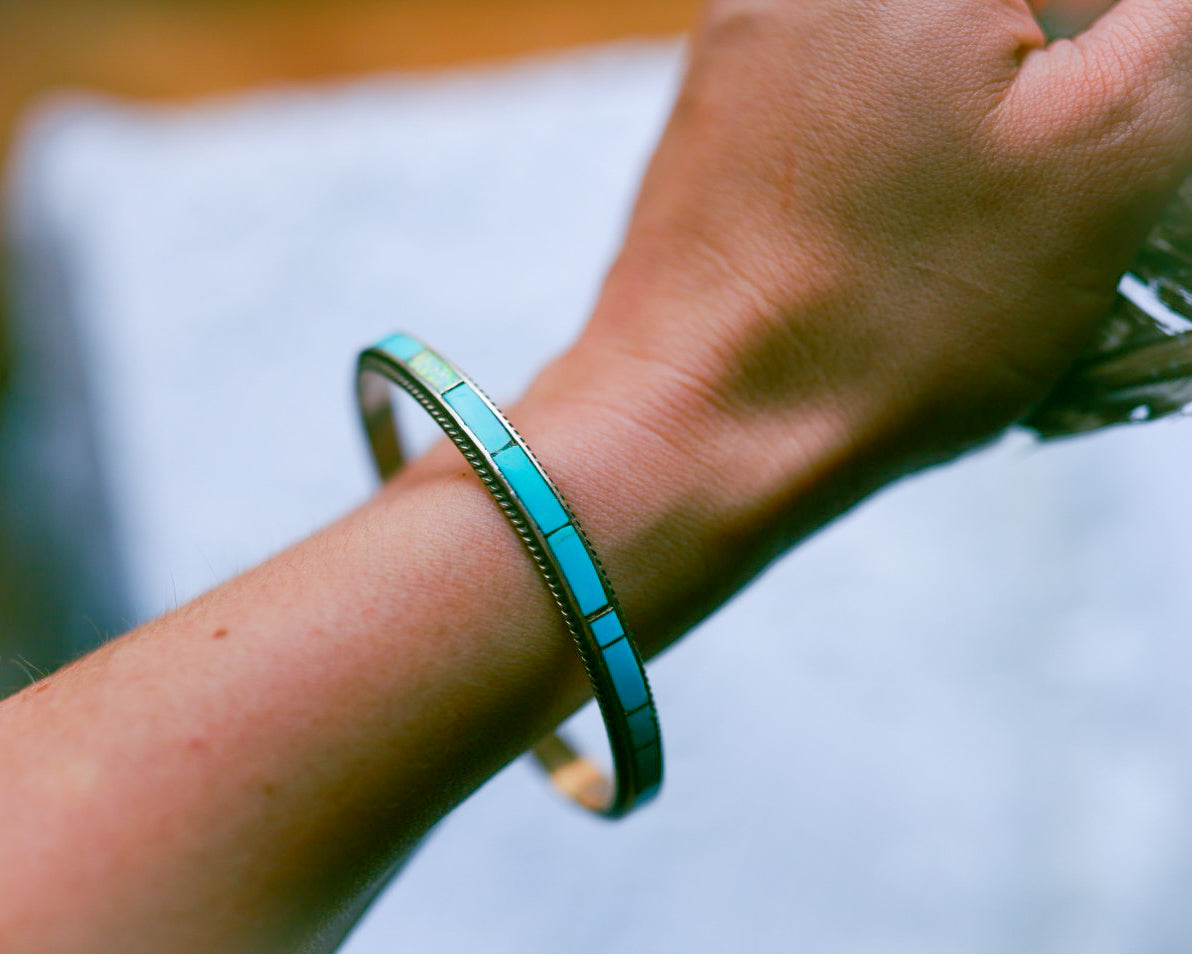 Turquoise Bangle - Smokin' Blues Turquoise