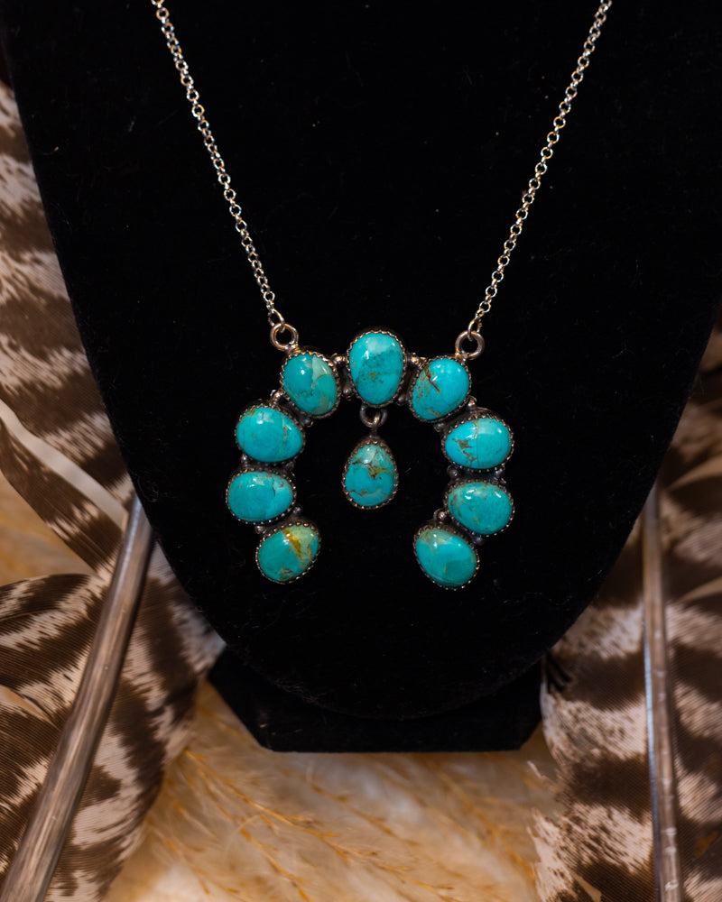 Turquoise Naja Necklace - Smokin' Blues Turquoise