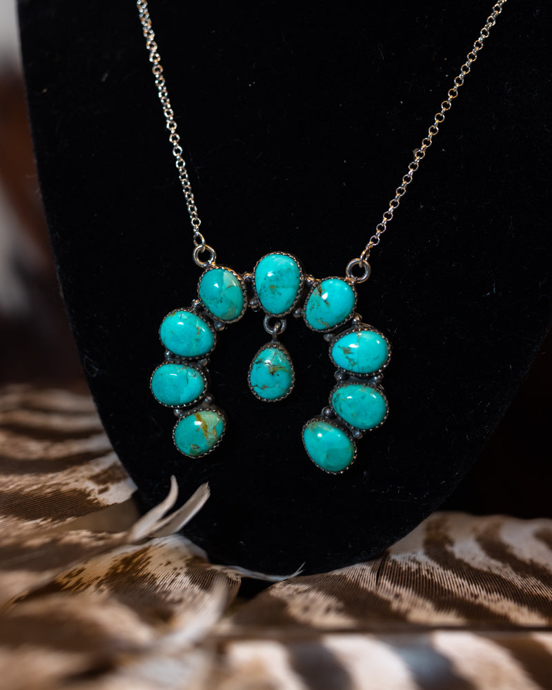 Turquoise Naja Necklace - Smokin' Blues Turquoise