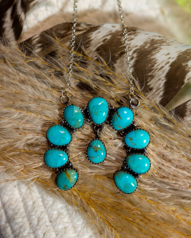 Turquoise Naja Necklace - Smokin' Blues Turquoise