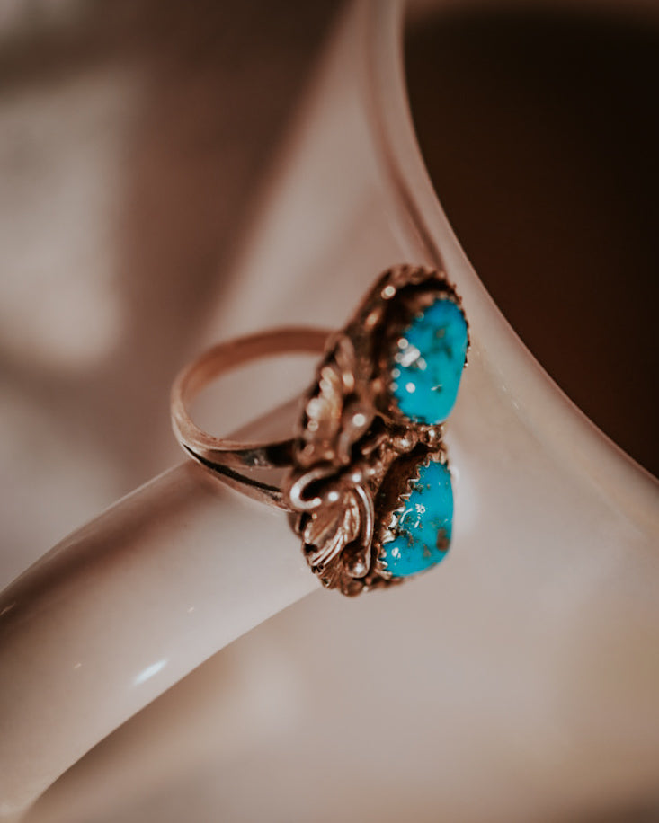 Turquoise Ring - Smokin' Blues Turquoise