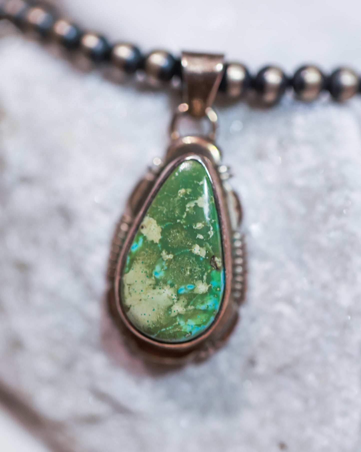 Turquoise pendant - Smokin' Blues Turquoise