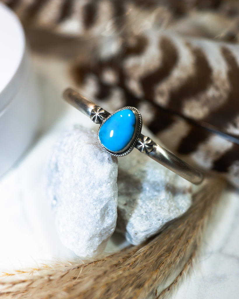 Turquoise Cuff - Smokin' Blues Turquoise