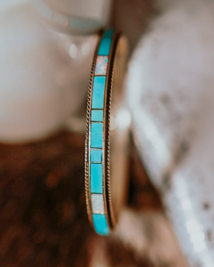 Turquoise Bangle - Smokin' Blues Turquoise