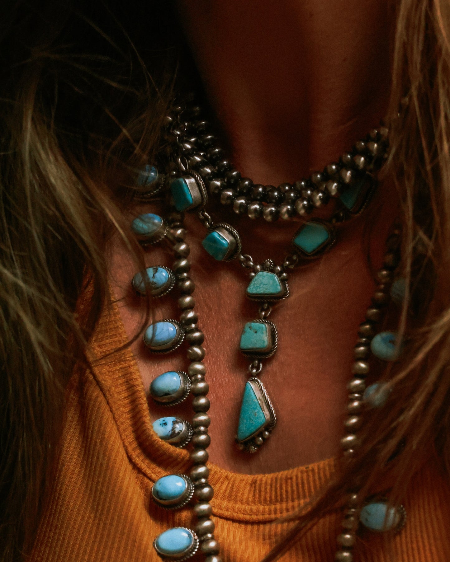 Authentic Turquoise Necklace & Earrings Set