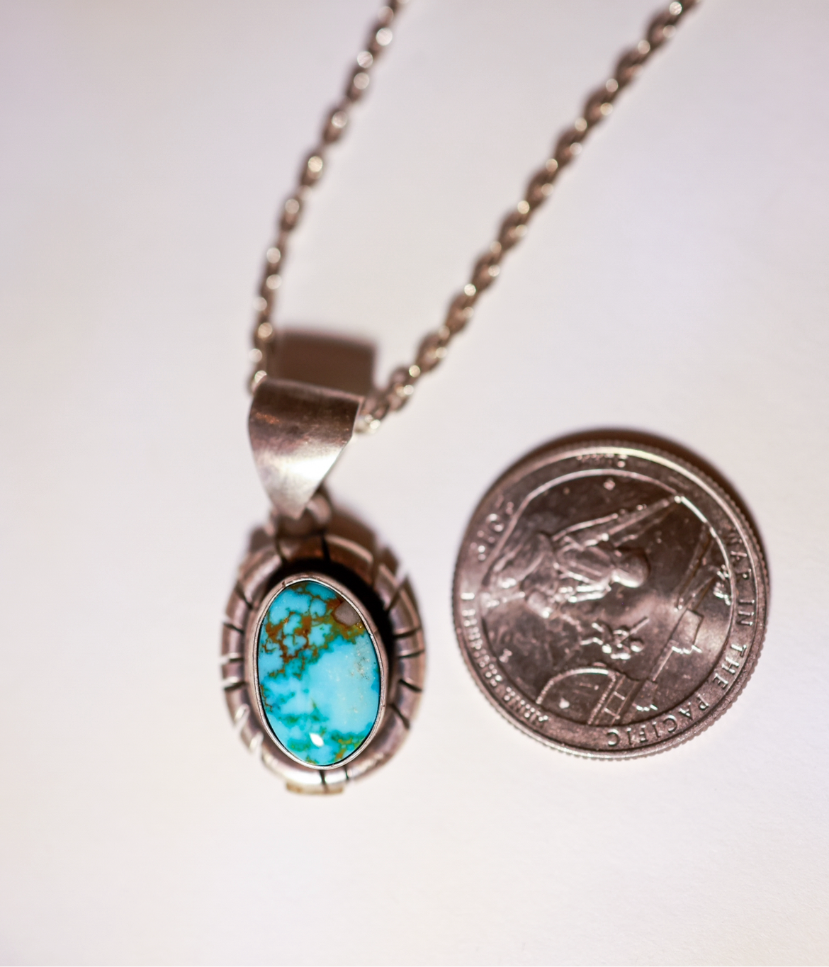 Turquoise Pendant - Smokin' Blues Turquoise