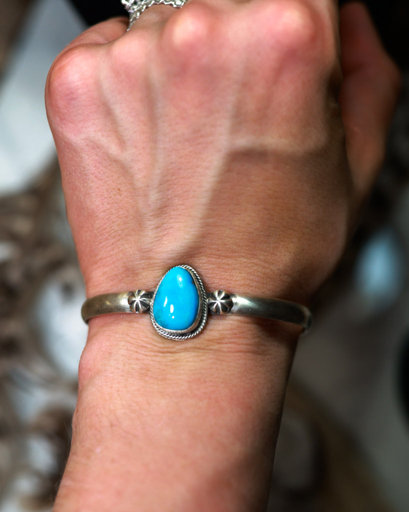 Turquoise Cuff - Smokin' Blues Turquoise