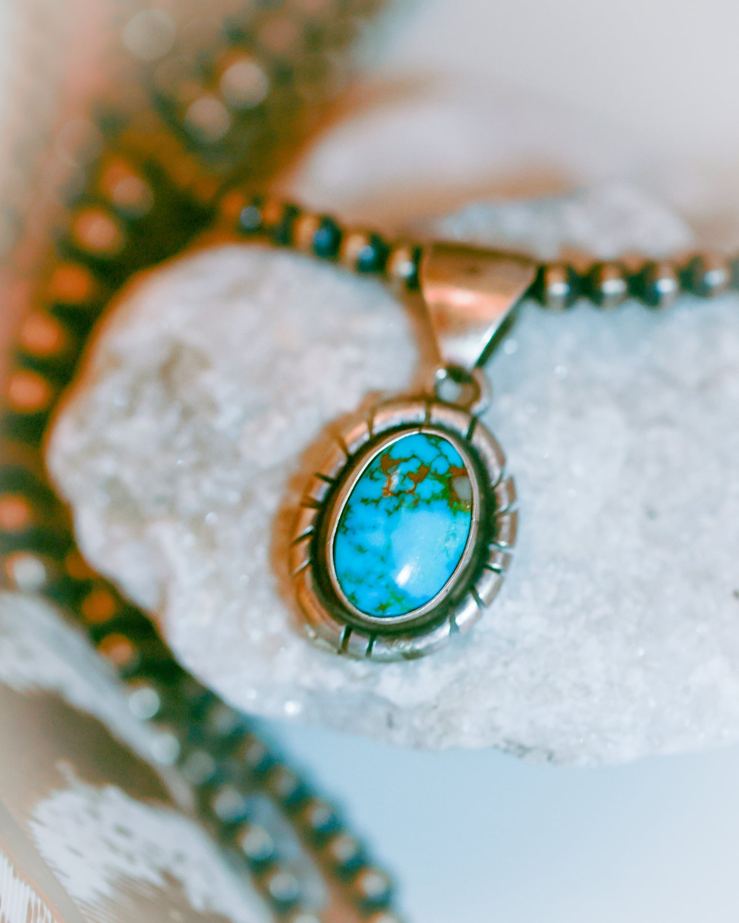 Turquoise Pendant - Smokin' Blues Turquoise