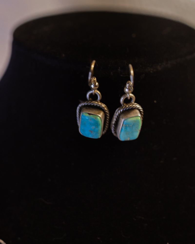 Authentic Turquoise Necklace and Earrings Set - Smokin' Blues Turquoise