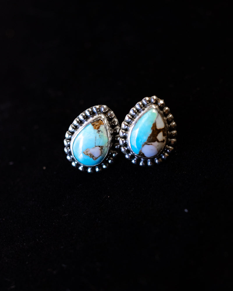 Cotton Candy Earrings - Smokin' Blues Turquoise