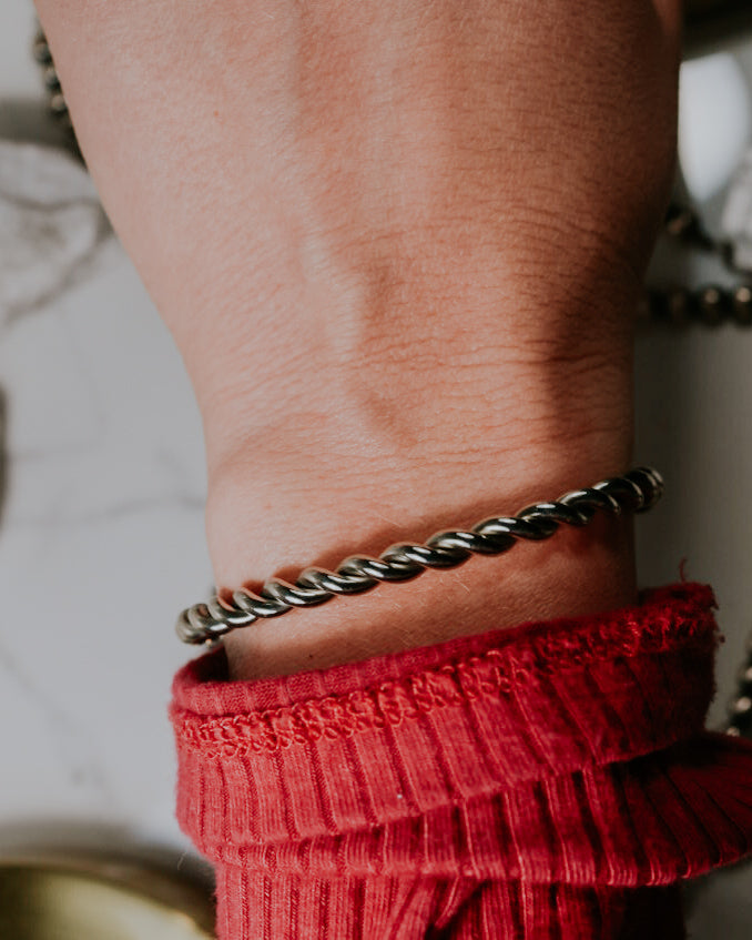 Sterling Twist Cuff