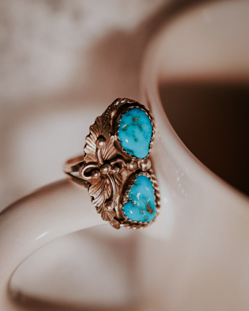 Turquoise Ring - Smokin' Blues Turquoise