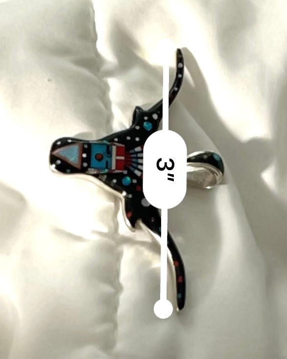 Zuni Longhorn Pendant