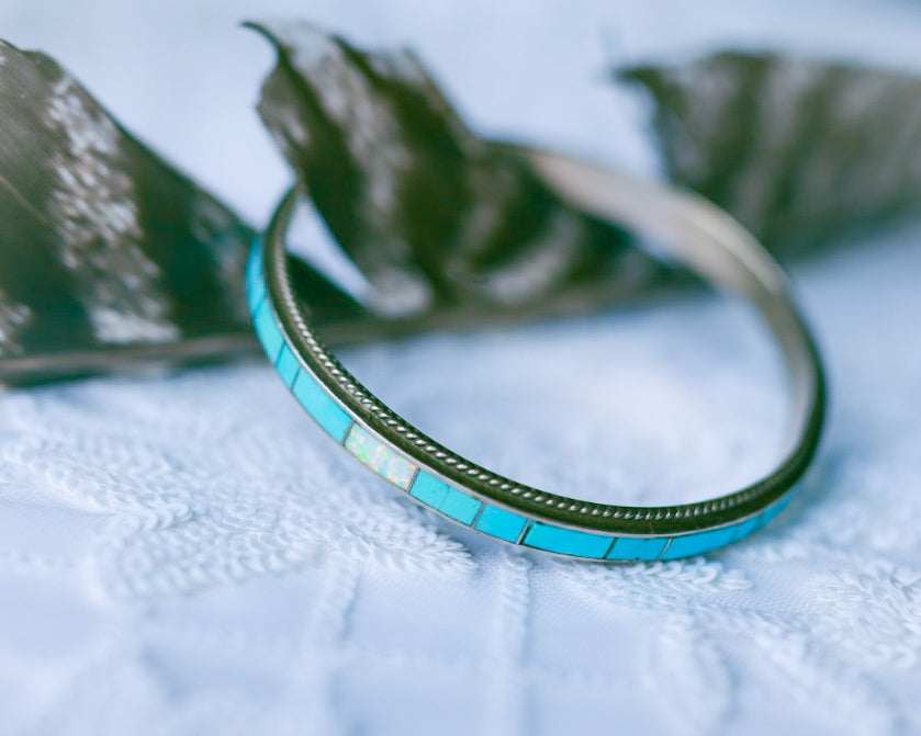 Turquoise Bangle - Smokin' Blues Turquoise