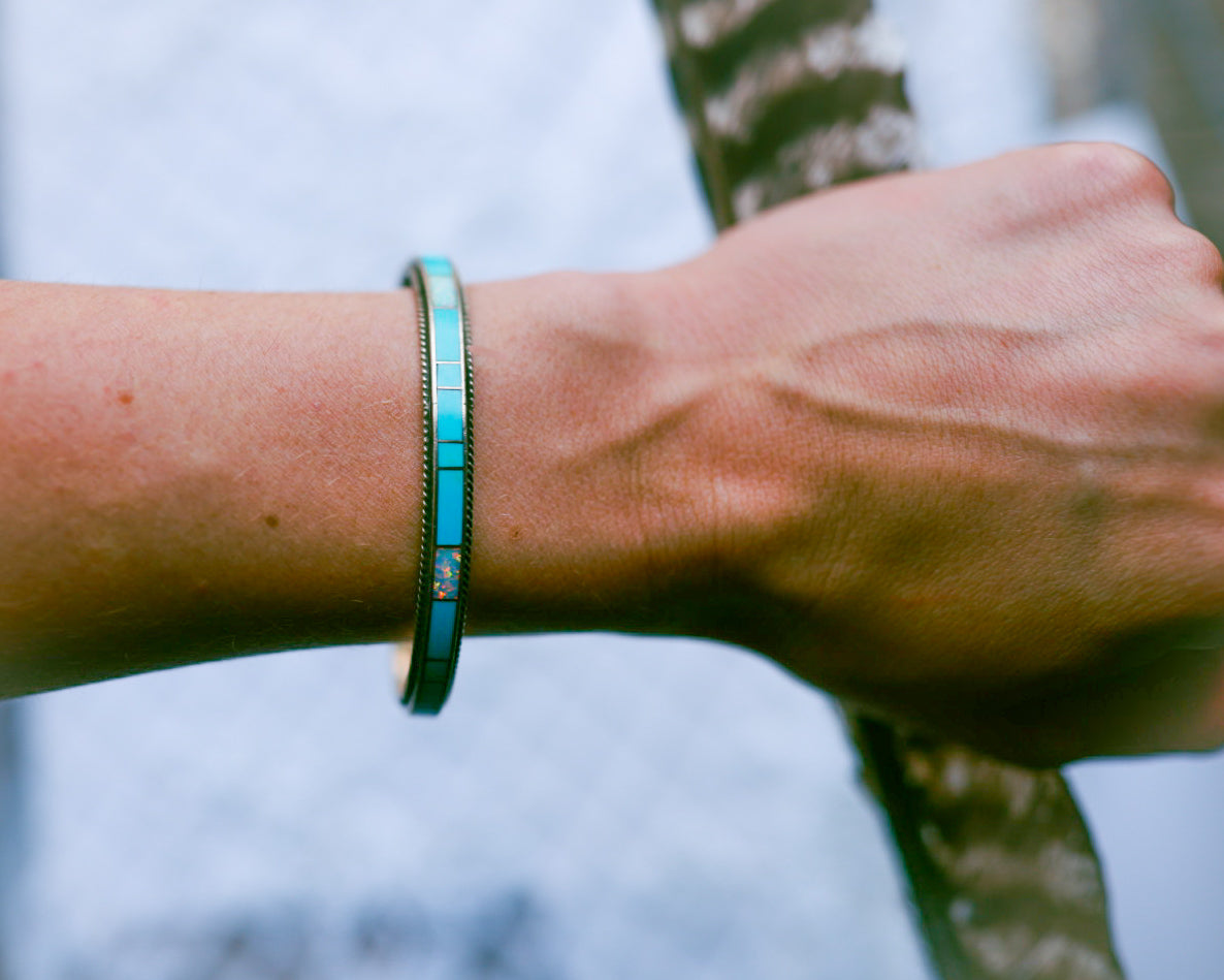 Turquoise Bangle - Smokin' Blues Turquoise