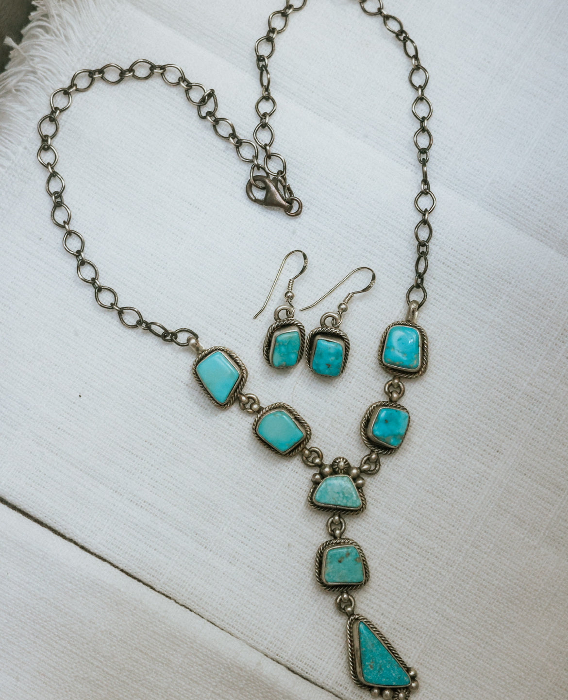 Authentic Turquoise Necklace & Earrings Set