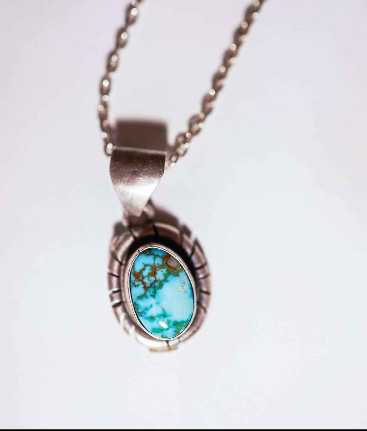 Turquoise Pendant - Smokin' Blues Turquoise