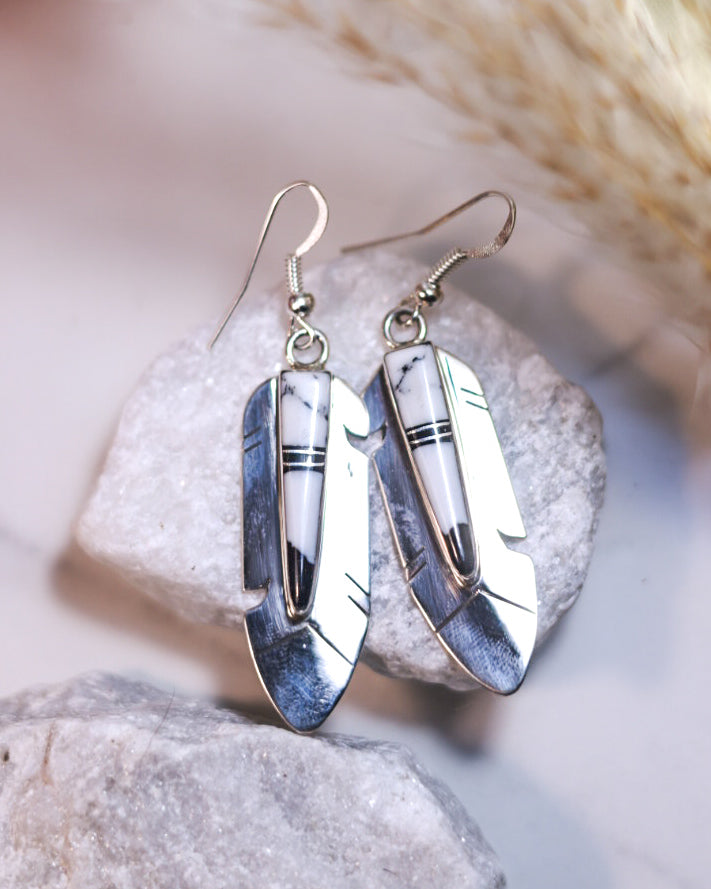 White Buffalo Earrings