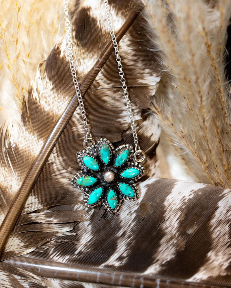 Turquoise and Mother of Pearl Necklace