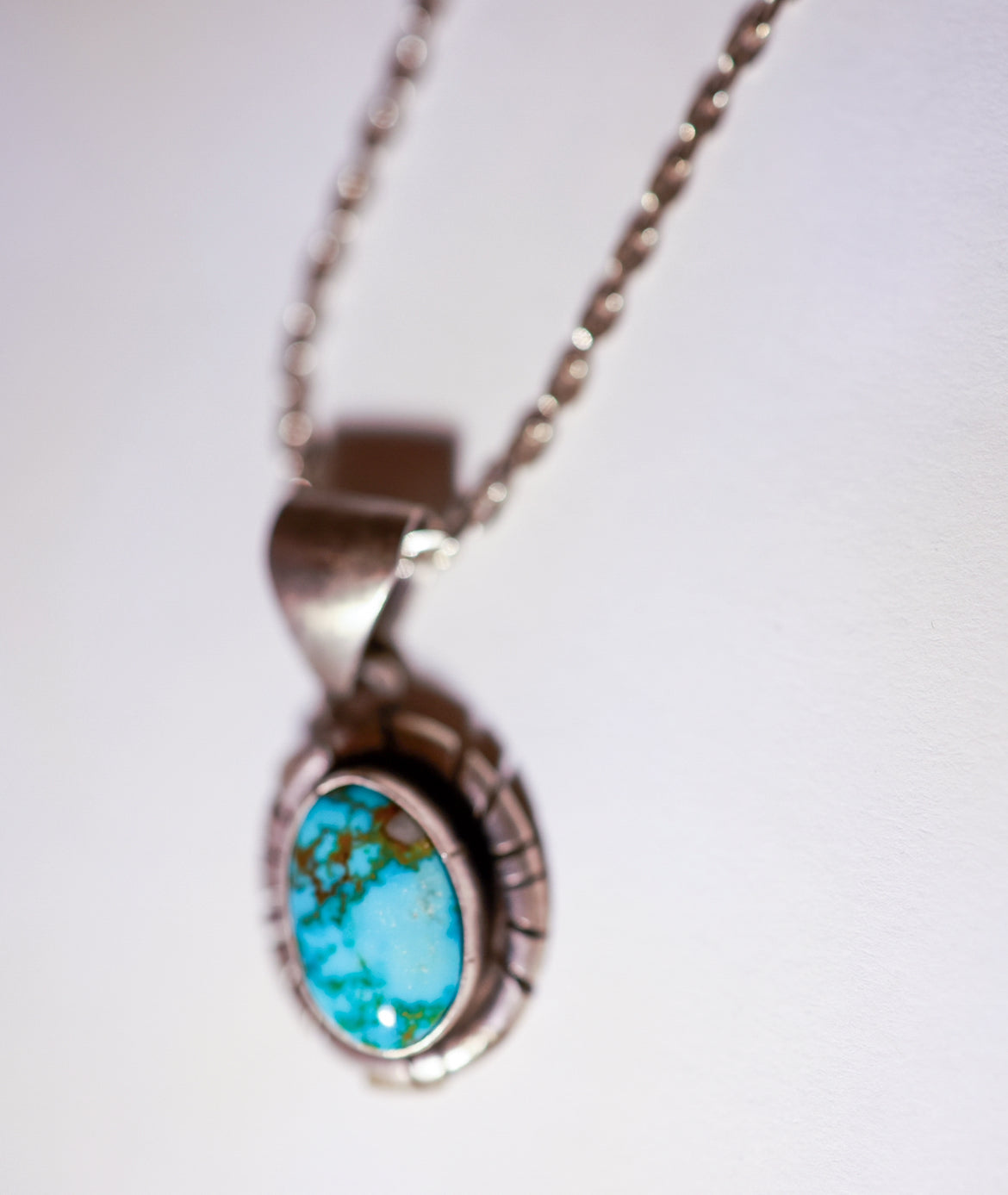 Turquoise Pendant - Smokin' Blues Turquoise