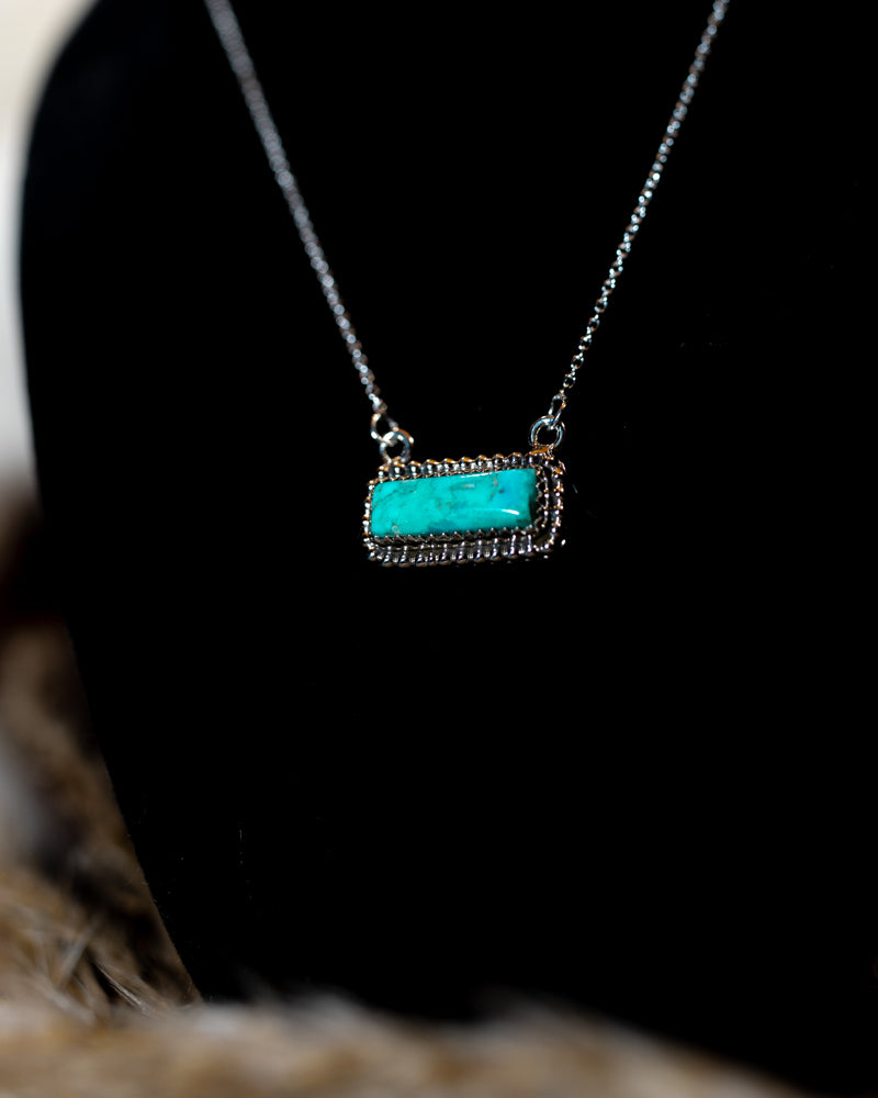 Turquoise Bar Necklace