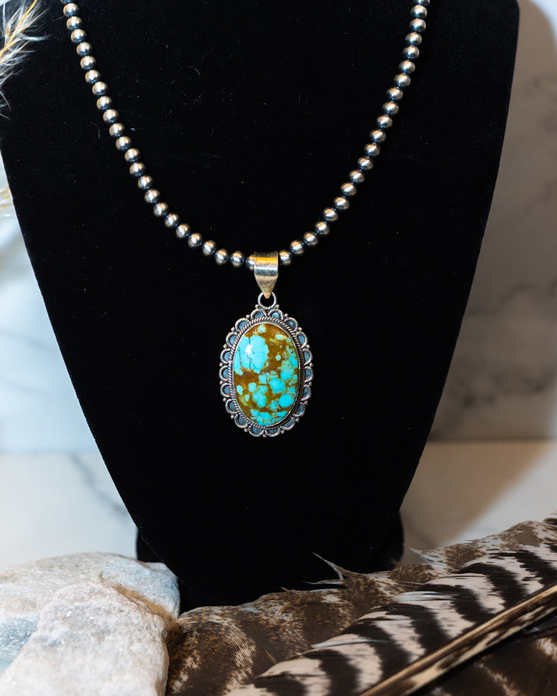 Turquoise Pendant | #8 Turquoise - Smokin' Blues Turquoise