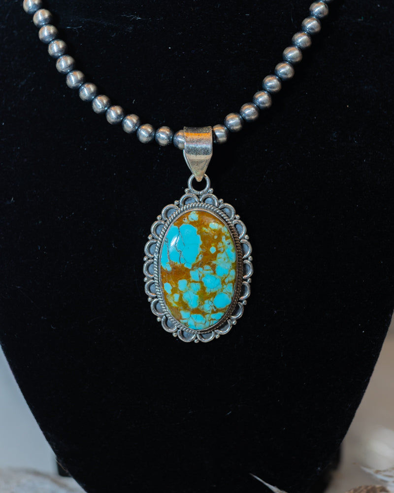 Turquoise Pendant | #8 Turquoise - Smokin' Blues Turquoise