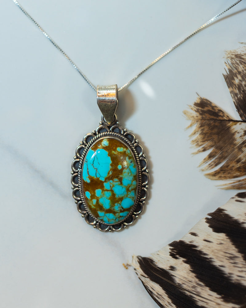 Turquoise Pendant | #8 Turquoise - Smokin' Blues Turquoise