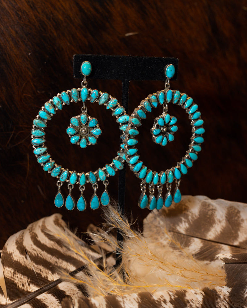 Turquoise Chandelier Earrings