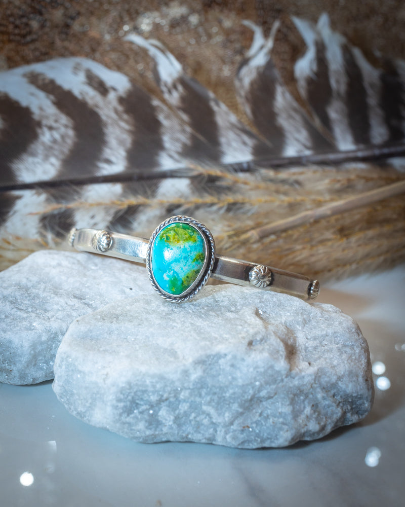 Turquoise Cuff - Smokin' Blues Turquoise
