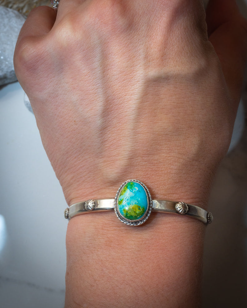 Turquoise Cuff - Smokin' Blues Turquoise