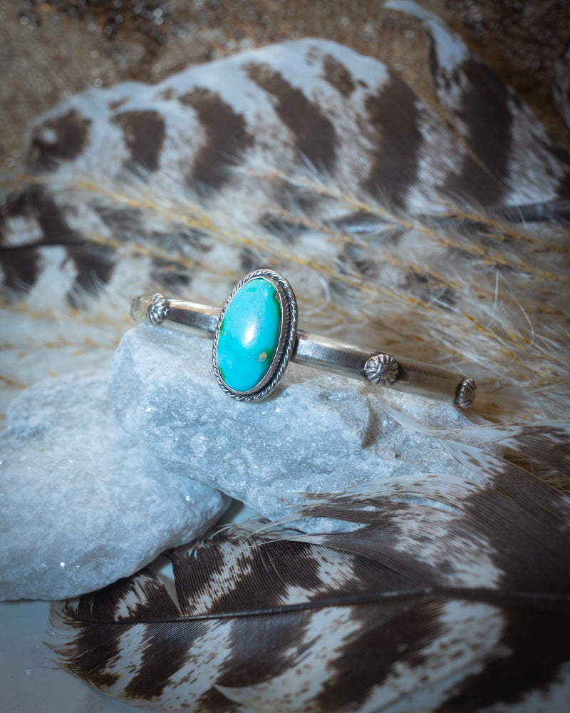 Turquoise Cuff - Smokin' Blues Turquoise