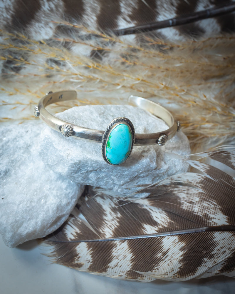 Turquoise Cuff - Smokin' Blues Turquoise