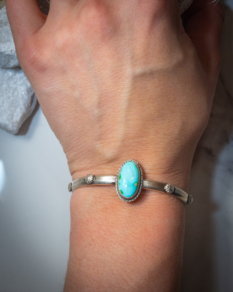 Turquoise Cuff - Smokin' Blues Turquoise