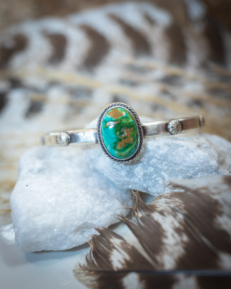 Turquoise Cuff - Smokin' Blues Turquoise