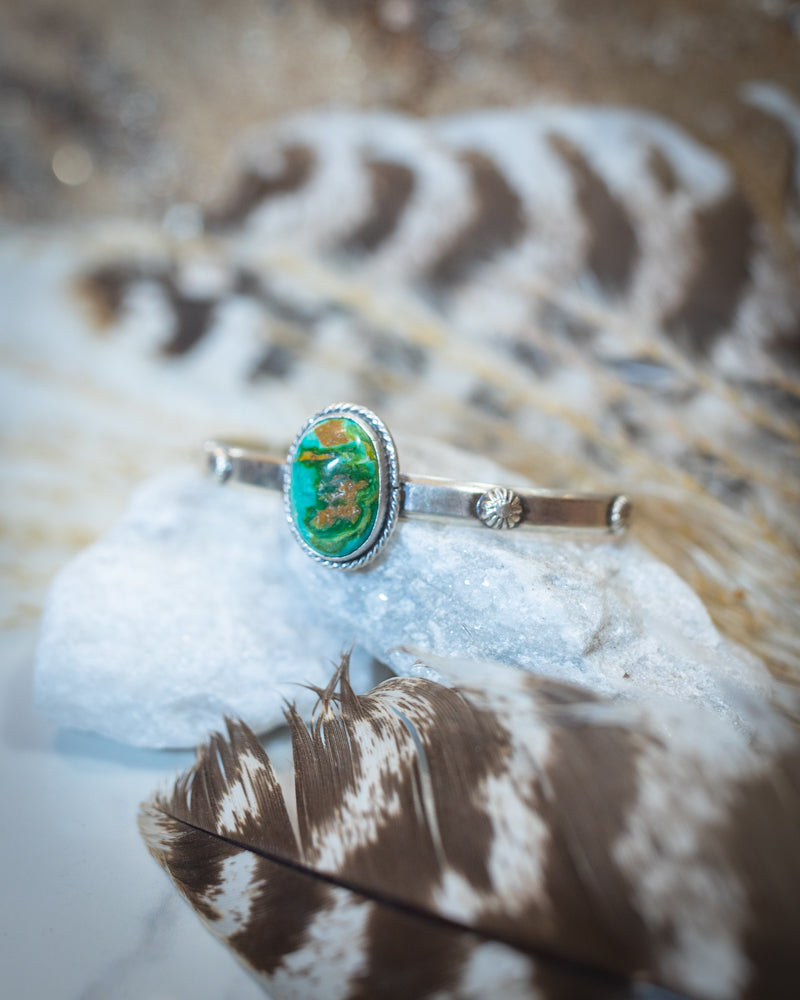 Turquoise Cuff - Smokin' Blues Turquoise