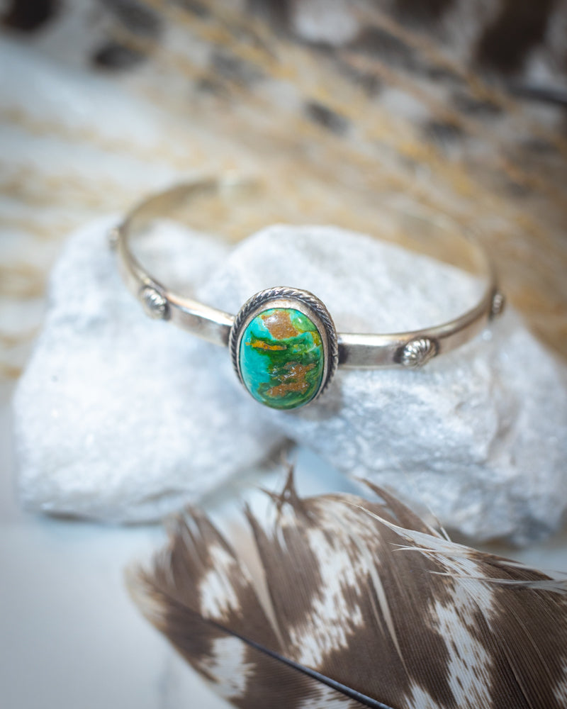 Turquoise Cuff - Smokin' Blues Turquoise