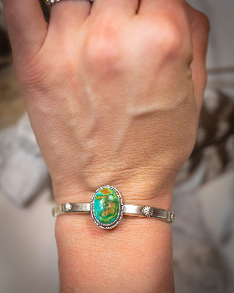 Turquoise Cuff - Smokin' Blues Turquoise