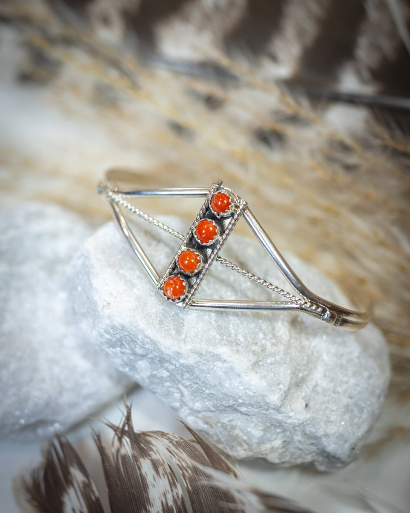 Coral Cuff - Smokin' Blues Turquoise