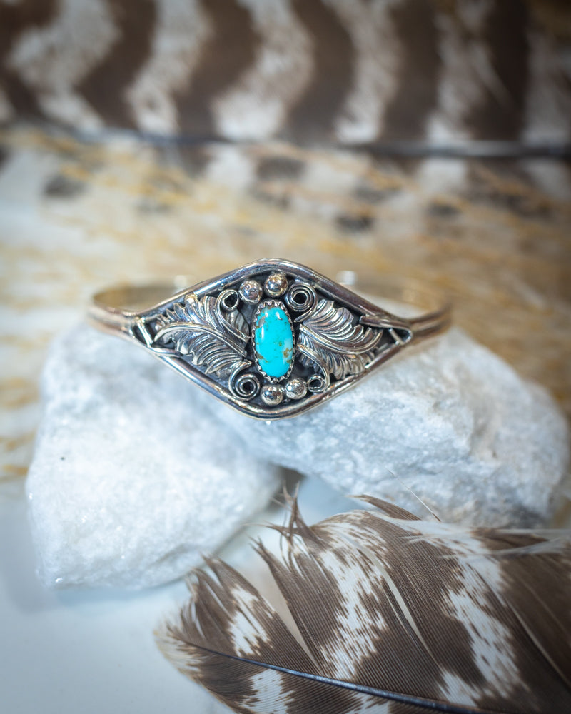 Turquoise Cuff - Smokin' Blues Turquoise