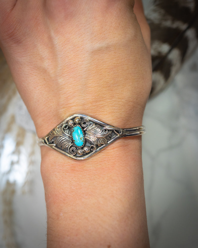 Turquoise Cuff - Smokin' Blues Turquoise