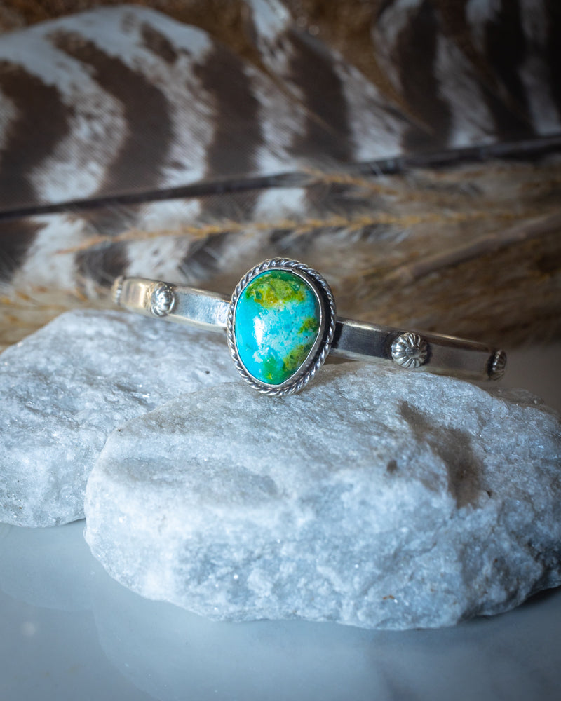 Turquoise Cuff - Smokin' Blues Turquoise