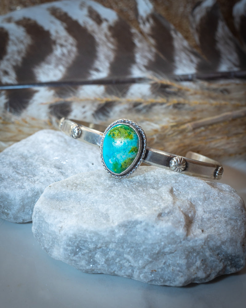 Turquoise Cuff - Smokin' Blues Turquoise