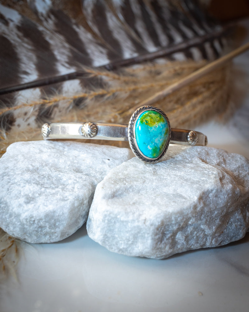 Turquoise Cuff - Smokin' Blues Turquoise