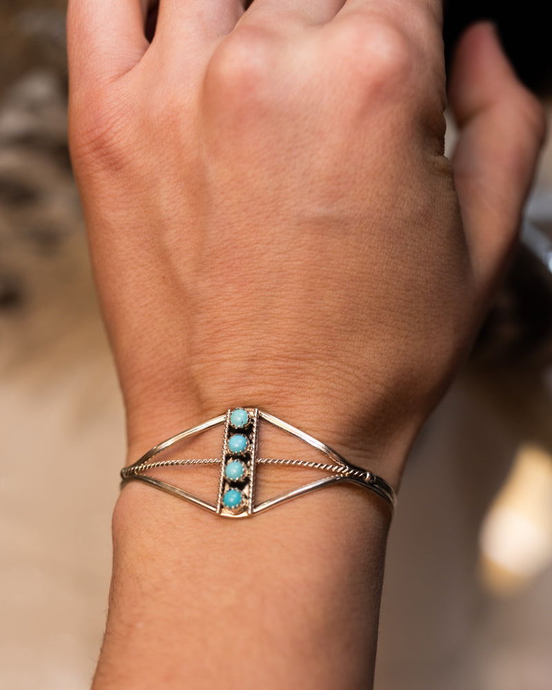 Turquoise Cuff - Smokin' Blues Turquoise